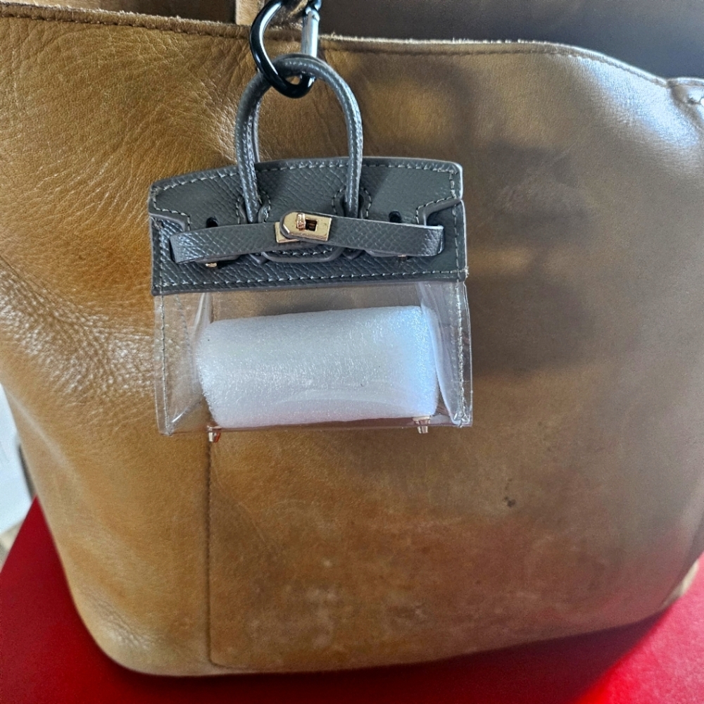 Mini Clear PVC Handbag Key Chains Bag